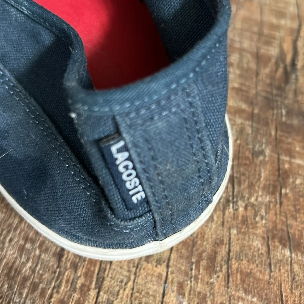 MENS LACOSTE NAVY BOAT SHOE